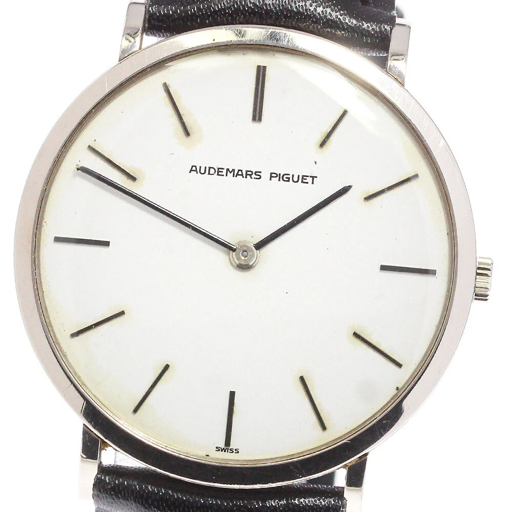 AUDEMARS PIGUET K18WG cal.2090 White Dial Hand Winding Men s