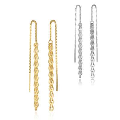 Ohrringe Durchzieher Sterling Silber 925 Ohrhänger Damen Mädchen