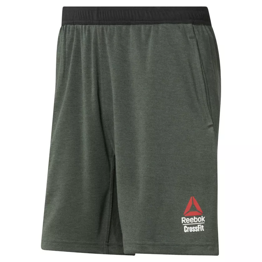 Pantalones cortos de sudadera Speedwick 2018 Crossfit S S S S S S S Reebok verde estera nuevos con etiquetas