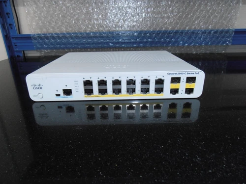 Cisco Catalyst 2960 WS-C2960C-12PC-L  12 Port PoE Switch + 2 x Dual Uplink
