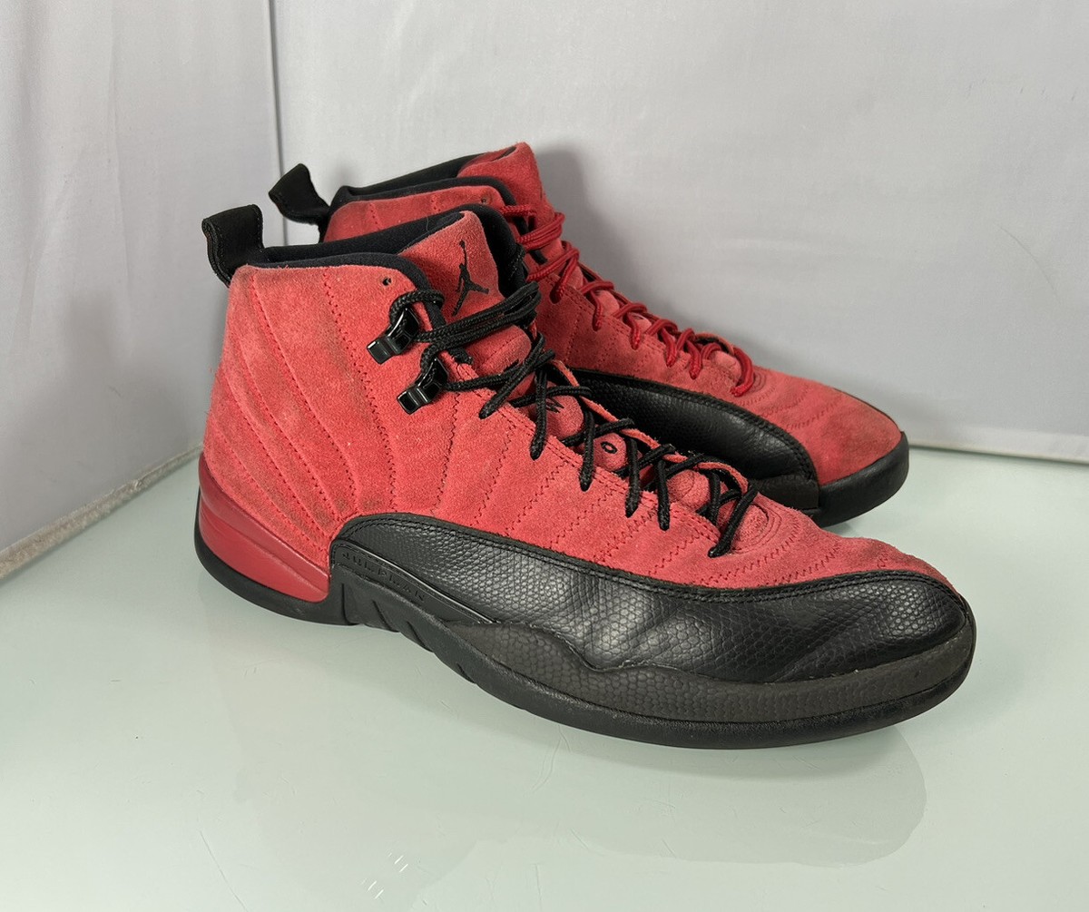 Nike AIR JORDAN XII 12 Retro Reverse Flu Game RED BLACK BRED