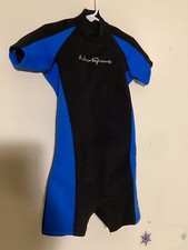 Neo Sport youth boys sz 6 shorts neoprene wetsuit black blue 2MM boys girls