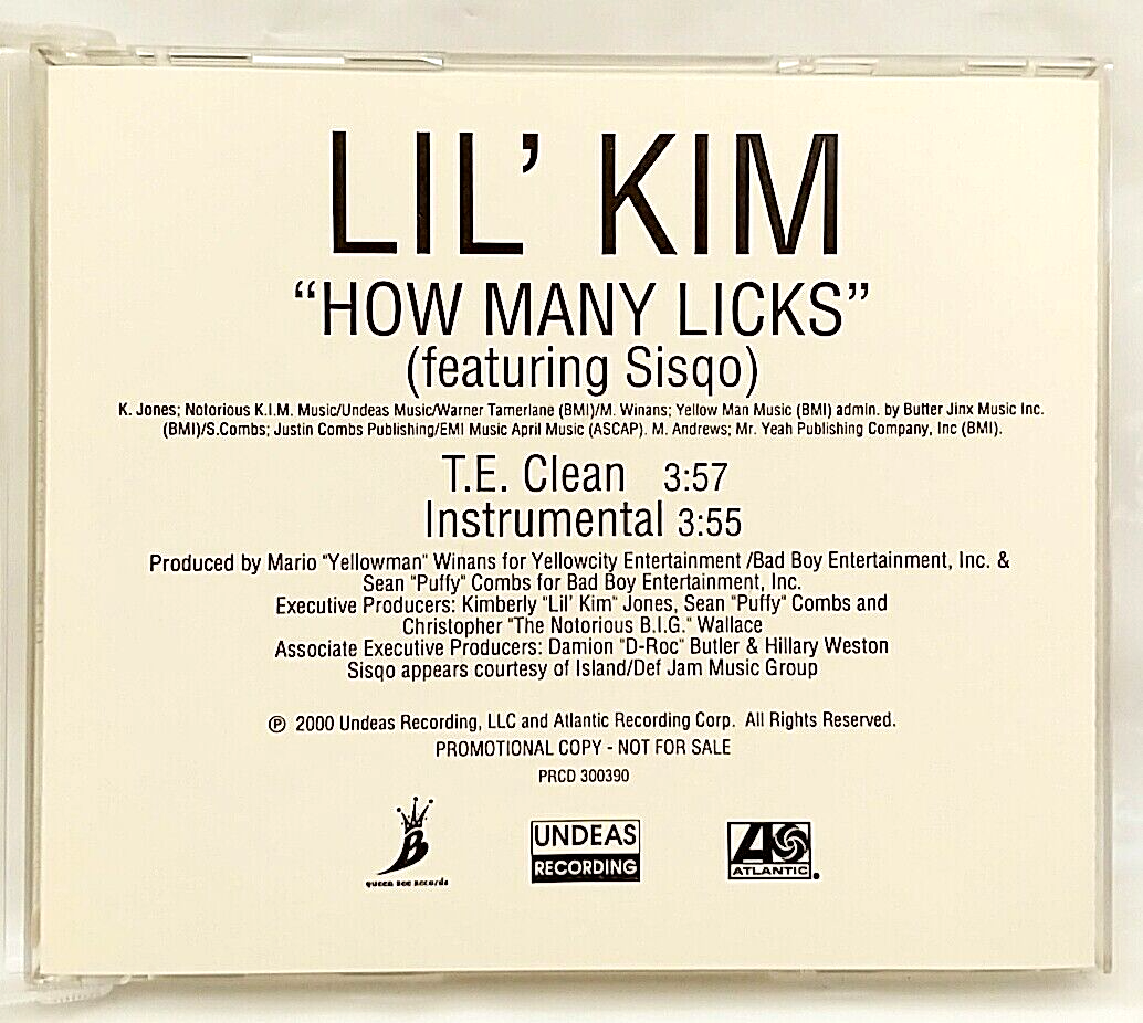 CD) Lil' Kim Feat. Sisqo – How Many Licks , Promo, PRCD 300390