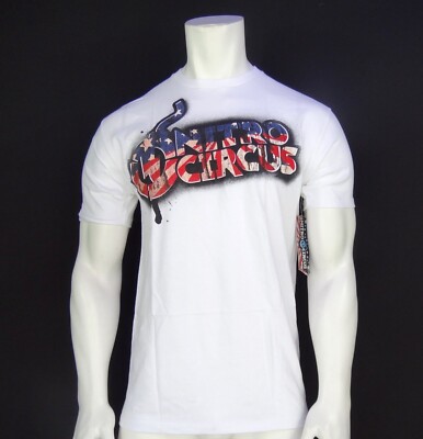 NEW ALPINESTARS RACING TEAM NITRO SPRAY WHITE MENS Size Medium T SHIRT  RALP-282