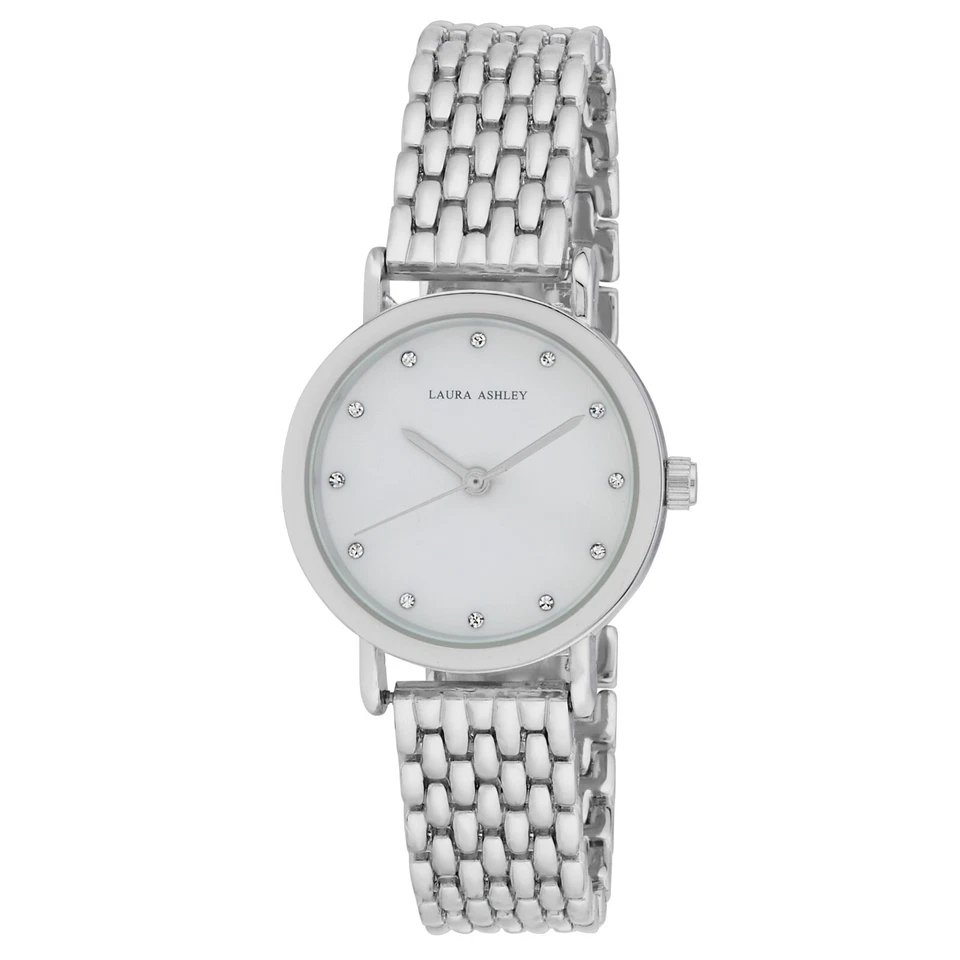 Laura Ashley Women's 30mm Stone Encusted Dial Link Bracelet Watch (LA2105) - Image 2 of 3