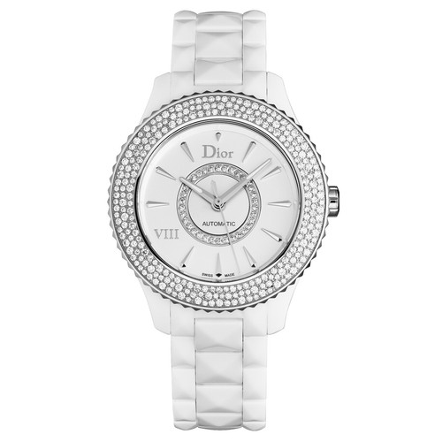 New Dior VIII White Ceramic and Diamond Watch CD1245E3C003 