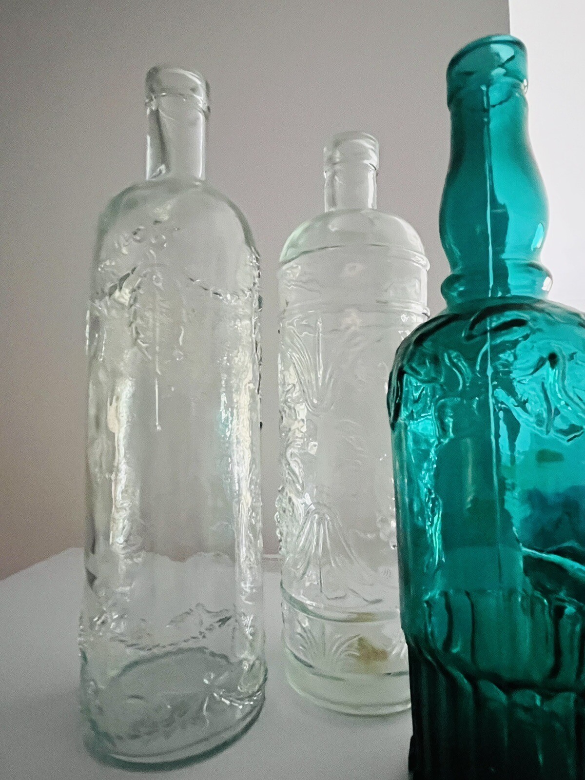 Vintage Glass Bottles x 3 eBay
