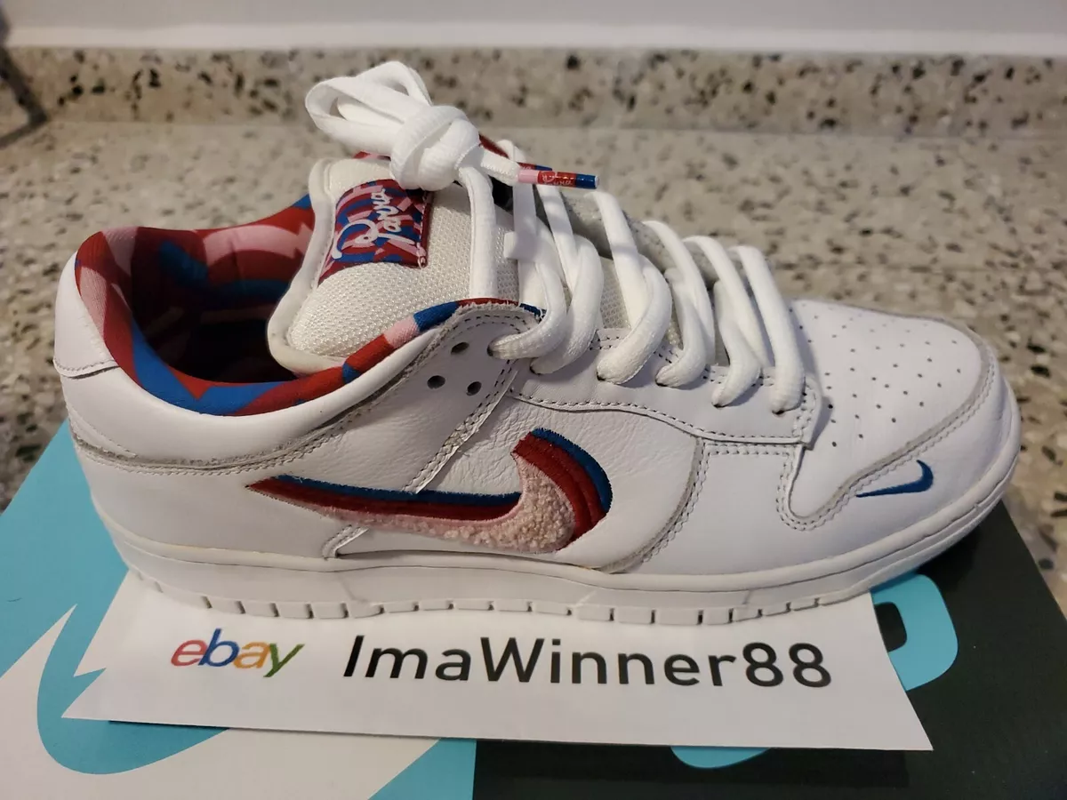 Nike Sb Dunk Low OG QS x Parra 2019 Size 9 mens CN4504-100 white used good cond Nike Sb Dunk Low OG QS x Parra 2019 Size 9 mens CN4504-100 white used good cond