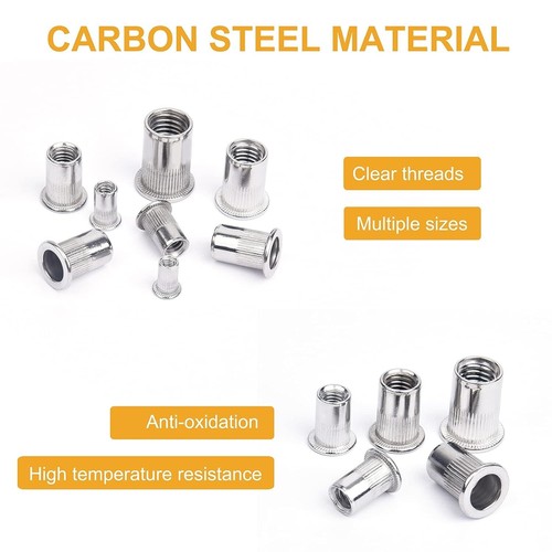 Multipurpose 230PCS Rivet Nuts Kit - Rust-Resistant Stainless Steel Assortment - Picture 5 of 9