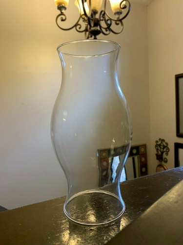 Paralume uragano vetro trasparente cupola globo lampada olio o portacandele alto 8 1/4" - Foto 1 di 12