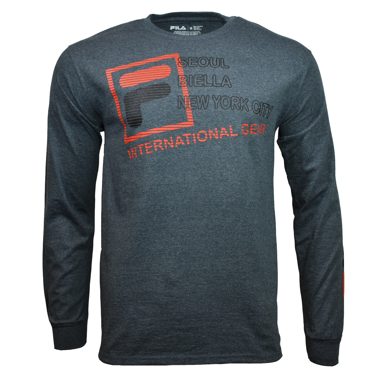 T shirt uomo FILA SEOUL BIELLA NYC manica lunga taglia 2XL nuova con etichette