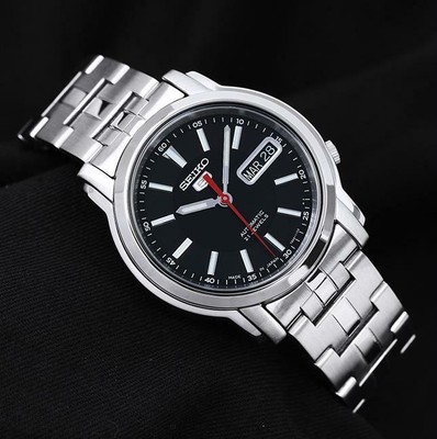 seiko automatic stainless steel watch