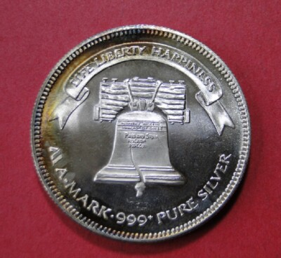 A-MARK LIBERTY SILVER 1985 ~ 1 OZT .999 FINE SILVER ROUND | eBay