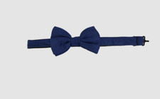  52 Ryan Seacrest Mens Solid Blue Adjustable Pre Tied Polyester Bow Tie