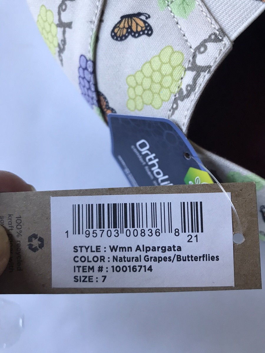 WOMAN'S TOMS NATURAL GRAPES/BUTTERFLIES ALPARGATA SLIP ON SHOES