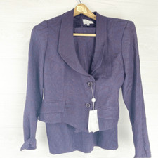 NWT Alberto Makali 2 Piece Metallic Accent Blazer Skirt Suit 8