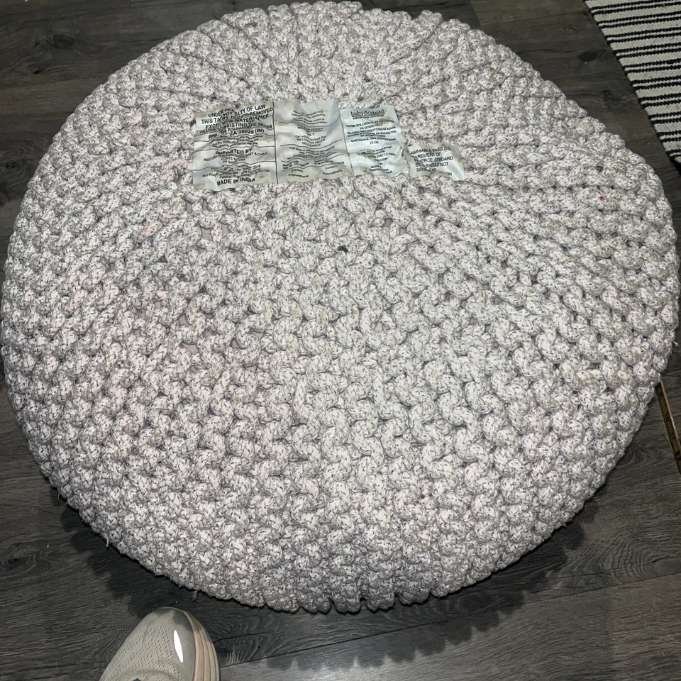 RESTAURACIÓN HERRAJES JOVEN ROSA Y BLING PLATA BEANBAG CON FUNDA Foto 3 de 4