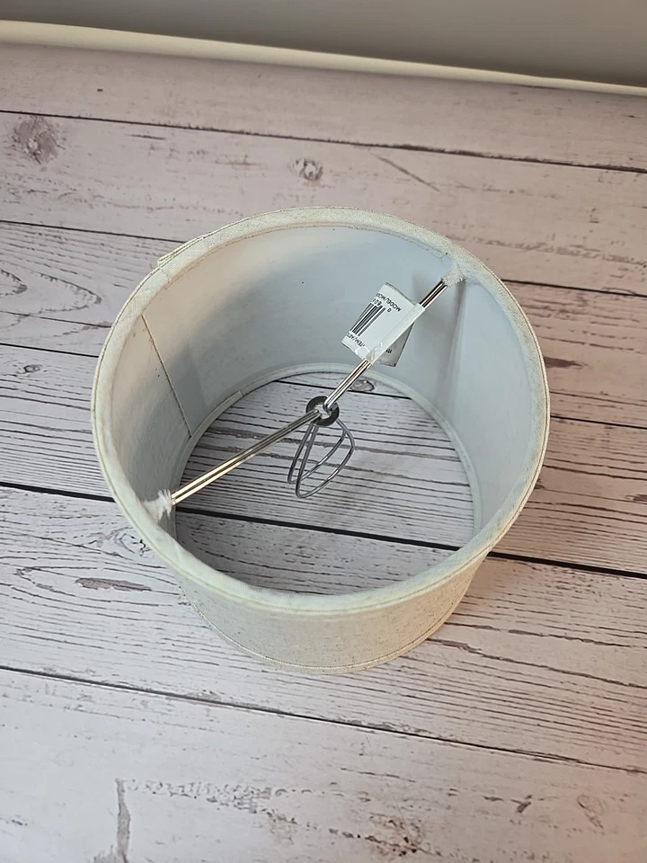 Lamp Shade Allen And Roth Drum Clip On XS Light Gray Fabric 5"x5.75"x4.5" - Image 4 of 4