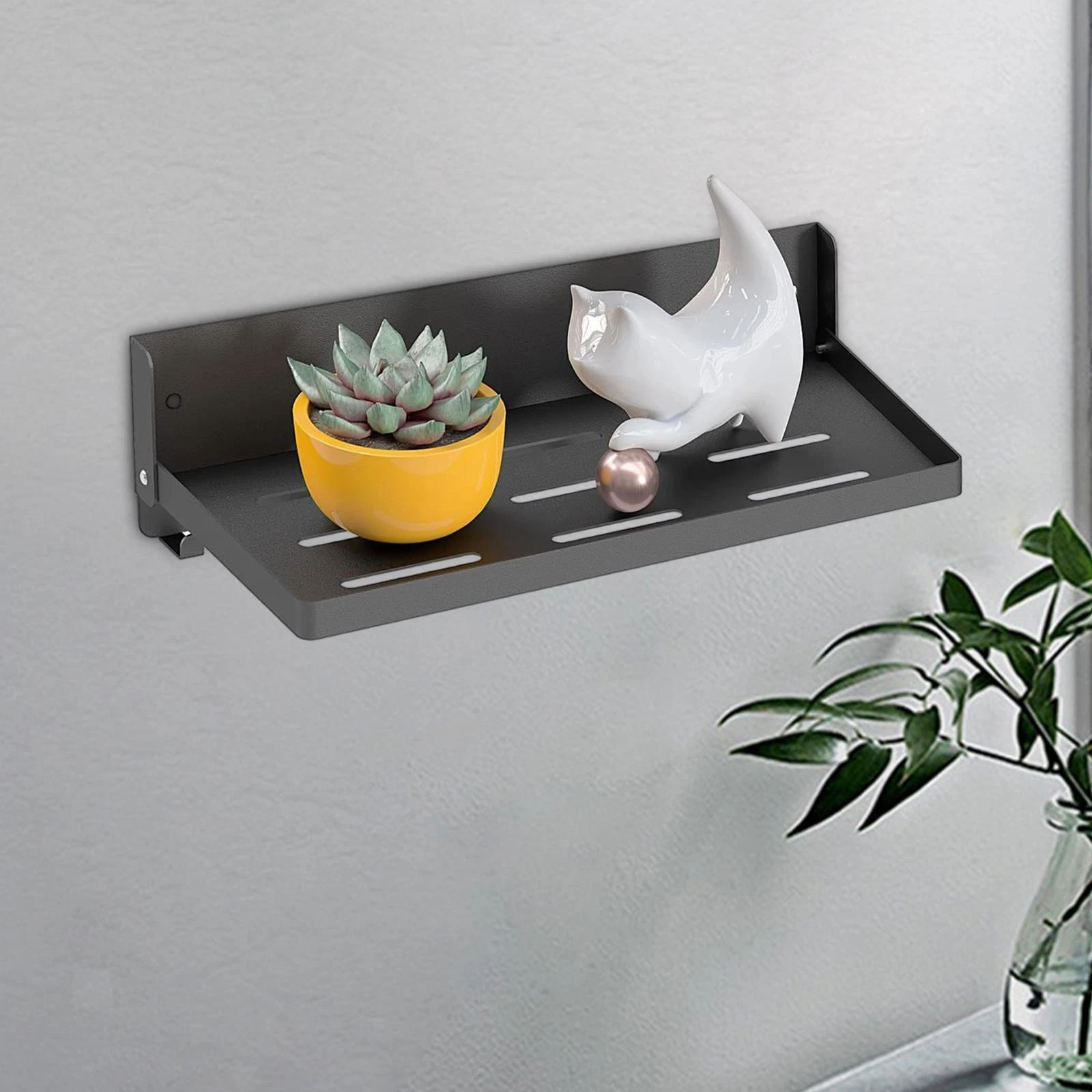 Folding Wall Shelf Bathroom Floating Shelf Wall Mount