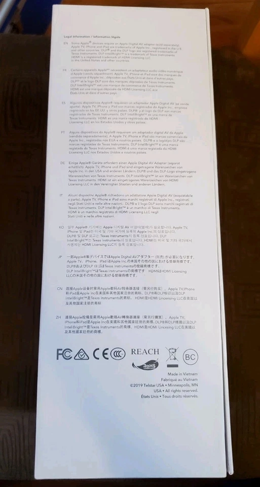 Miroir Surge Series SYNQ 720p DLP Mini Projector, Black NEW OPEN Box - Image 3 of 4