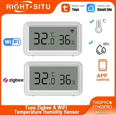 Tuya Zigbee 3.0 Smart Temp Feuchtigkeit Sensor Thermometer Hygrometer Alexa APP