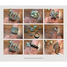 LOT of 9 Costume Jewelry Women's Rings Boho Statement Vintage Assorted