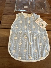 Hoppetta 2way Baby Sleeper Cotton 6 Layer Gauze Blue- Reversible
