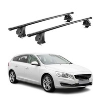 Stahl DachträGer FüR Volvo V60 I 2011-2018 TÜV AbschließBar 75 Kg 2Tlg Schwarz