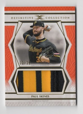 2025 Topps Definitive Collection Paul Skenes Relic Jersey Patch /25 DJRC-PS