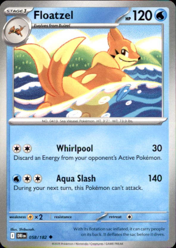 Pokemon Floatzel 58/182 Destined Rivals Non-Holo 5 Card Lot