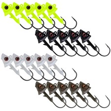 Swimbait Jig Head with Realistic Fish Head- 1/4oz- Variety Pack (20 Pieces- 5...