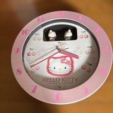 Hello Kitty CITIZEN Melody Wall Clock M748 Pink Pearl Cherry Retro 2000s Japan