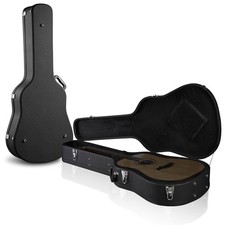 Custodia rigida per chitarra acustica 43' custodia per trasporto legno PU pelle nera