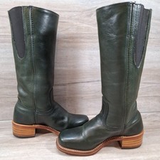 VTG 2000s Frye Campus 14L Boots Women 6.5 Green Teal Square Toe MADE IN USA READ