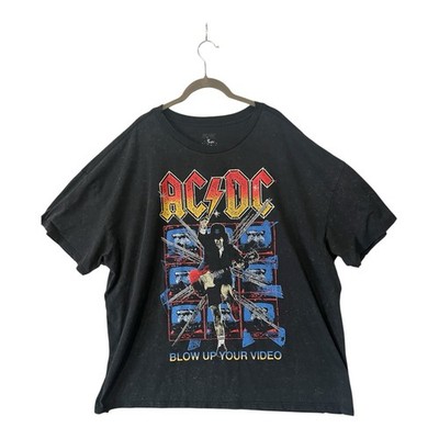 AC/DC Mens T-Shirt Blow Up Your Video 1988 Tour Size 2XL Tee
