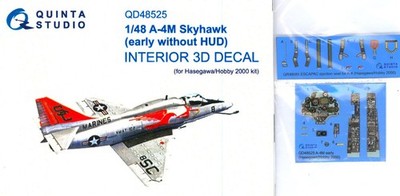 Quinta Studios 1/48 A-4M EARLY 3D PRINTED & COLORED INTERIOR Hasegawa/Hobby2000