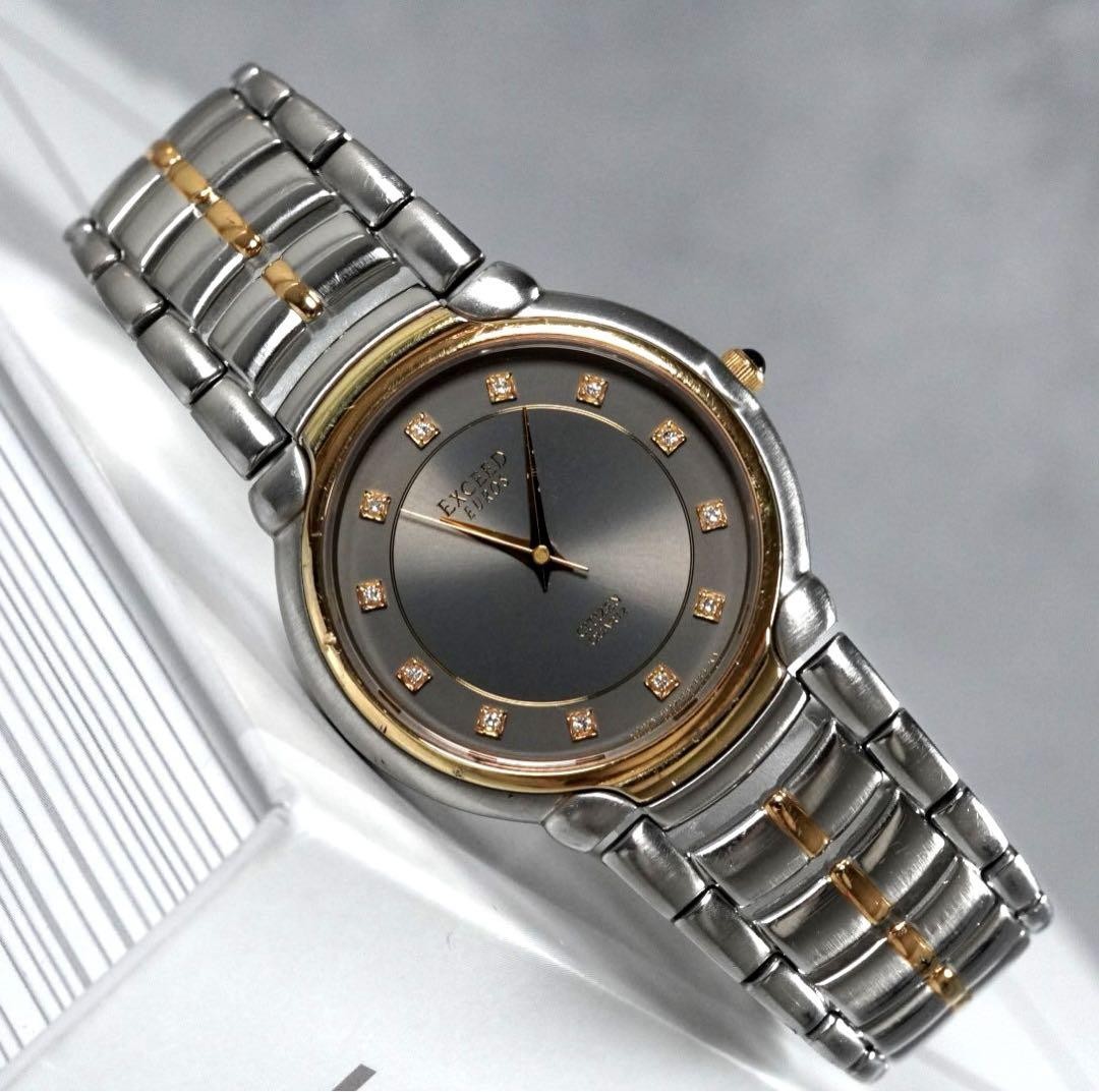 Citizen Exceed Euros Mens Diamond Accent Combi Watch