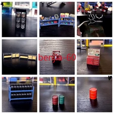 Car Lift Model Automobile maintenance workshop Scene Repair Factory Tool 1/64