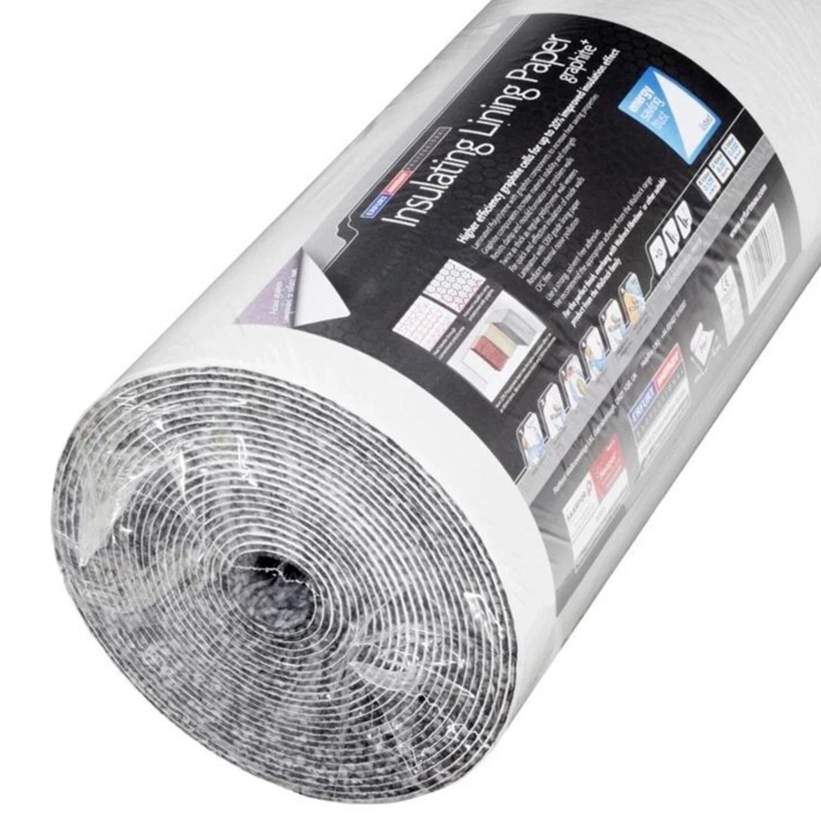 Erfurt Insulating Lining Paper Graphite Thermal Heat Saving 4mm  - 7.5m Roll