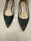 Jimmy Choo Love Women Black Ballet Flats Croc-Effect Leather Moccasin Sz EU 39.5 — photo 3