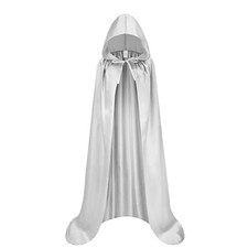 Halloween Cloak Soft Unisex Hooded Black Robe Witch Long Cape Cosplay Costume Pr