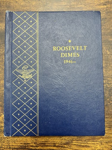 Whitman Roosevelt Dimes 1946- Album 2 Pages #9414 Coin Folder