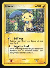 Minun 41/107 Deoxys STAMPED Reverse Holo Uncommon Pokemon Card on eBay