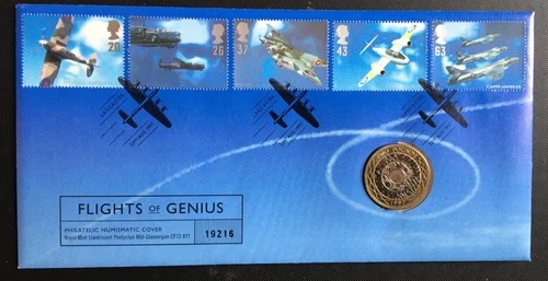 GB 1997Architects of the Air £2 Coin Cover  , Lancaster Special Postmark (AA143)