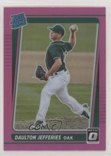 2021 Panini Donruss Optic Rated Rookie Pink Prizm Daulton Jefferies #69 0g7