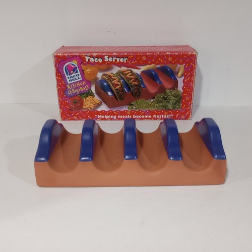 1998 Vintage Taco Bell Kitchen Originals Terra Cotta Taco Server - Afbeelding 4 van 9