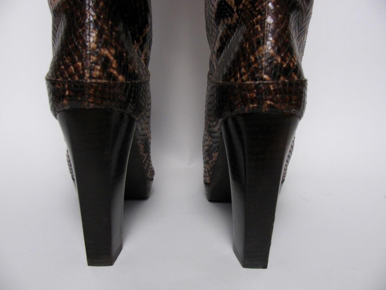 STUART WEITZMAN BOOTS PYTHON SNAKE PRINT LEATHER … - image 7