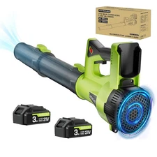 Electric Leaf Blower Cordless, 2x3.0Ah Batteries and Charger, 6 Speed Modes 5...