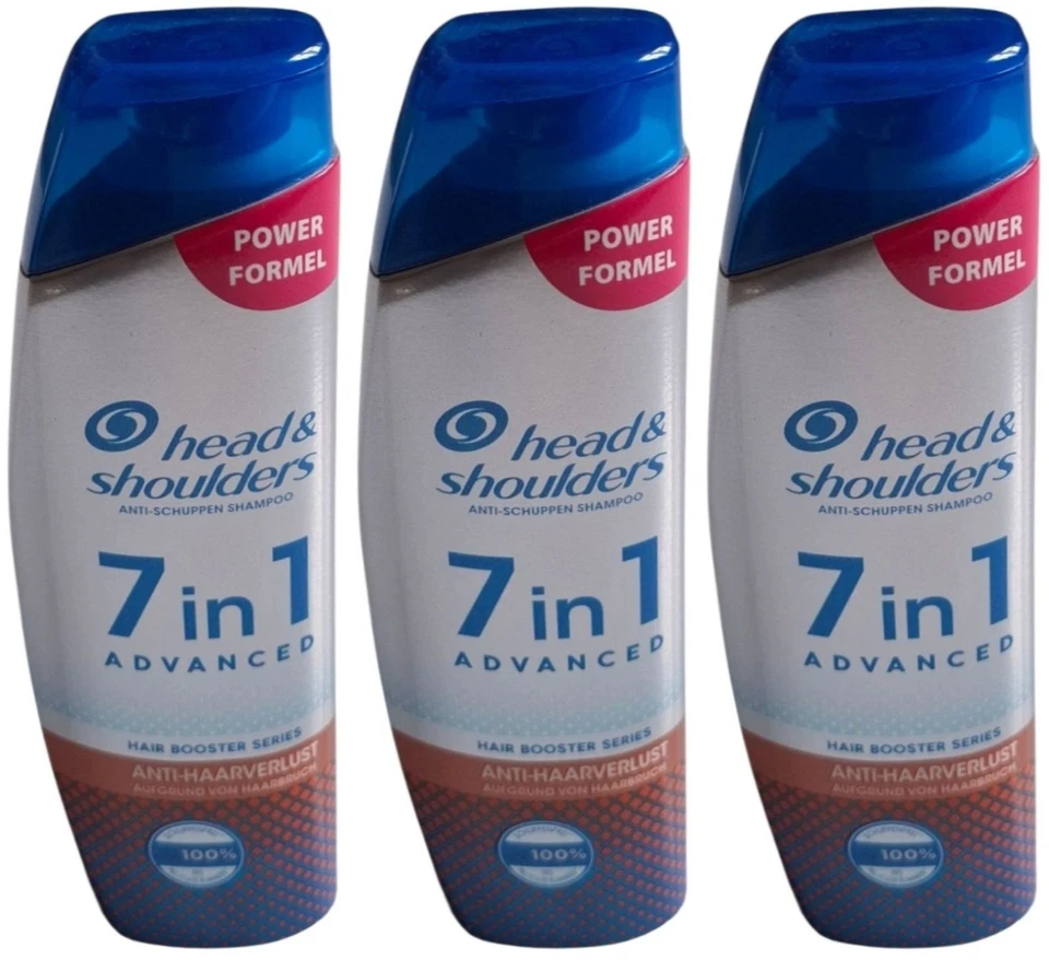 Head & Shoulders 7in1 Anti Schuppen Shampoo Schützt vor Haarausfall 3x 250ml