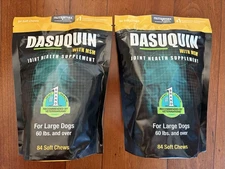 2 New Nutramax Dasuquin 84ct Soft Chews With MSM for Lg Dogs  Exp 08/2027